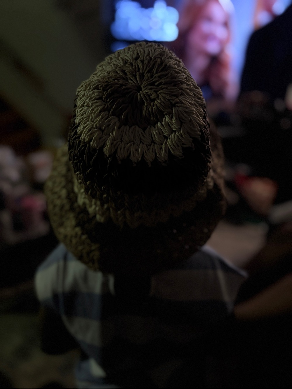 Striped Crochet Bucket Hat - Brown, Tan & Cream - Picture 2 of 3